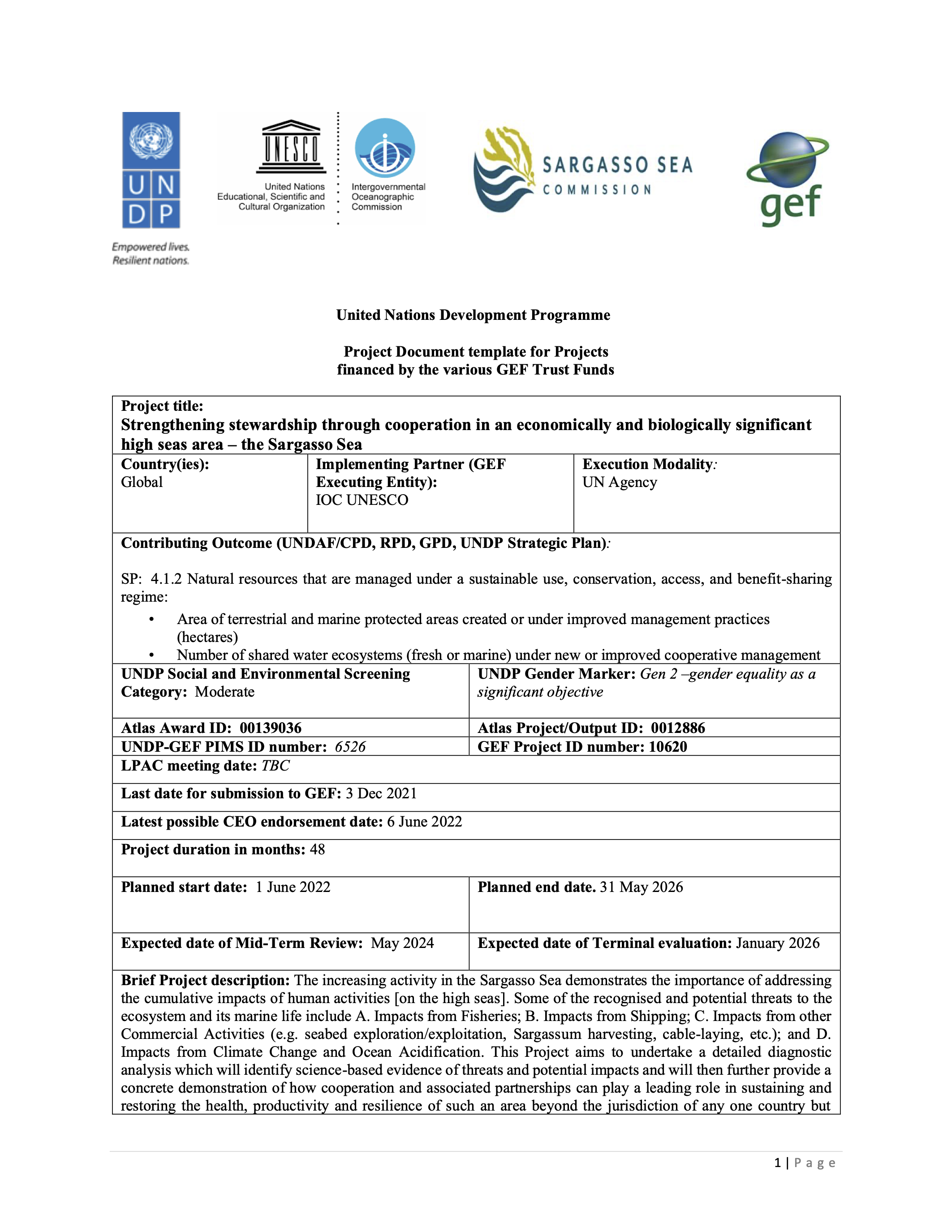 PIMS 6526 Sargasso ProDoc REV 220323 1 submitted ceo endorsed