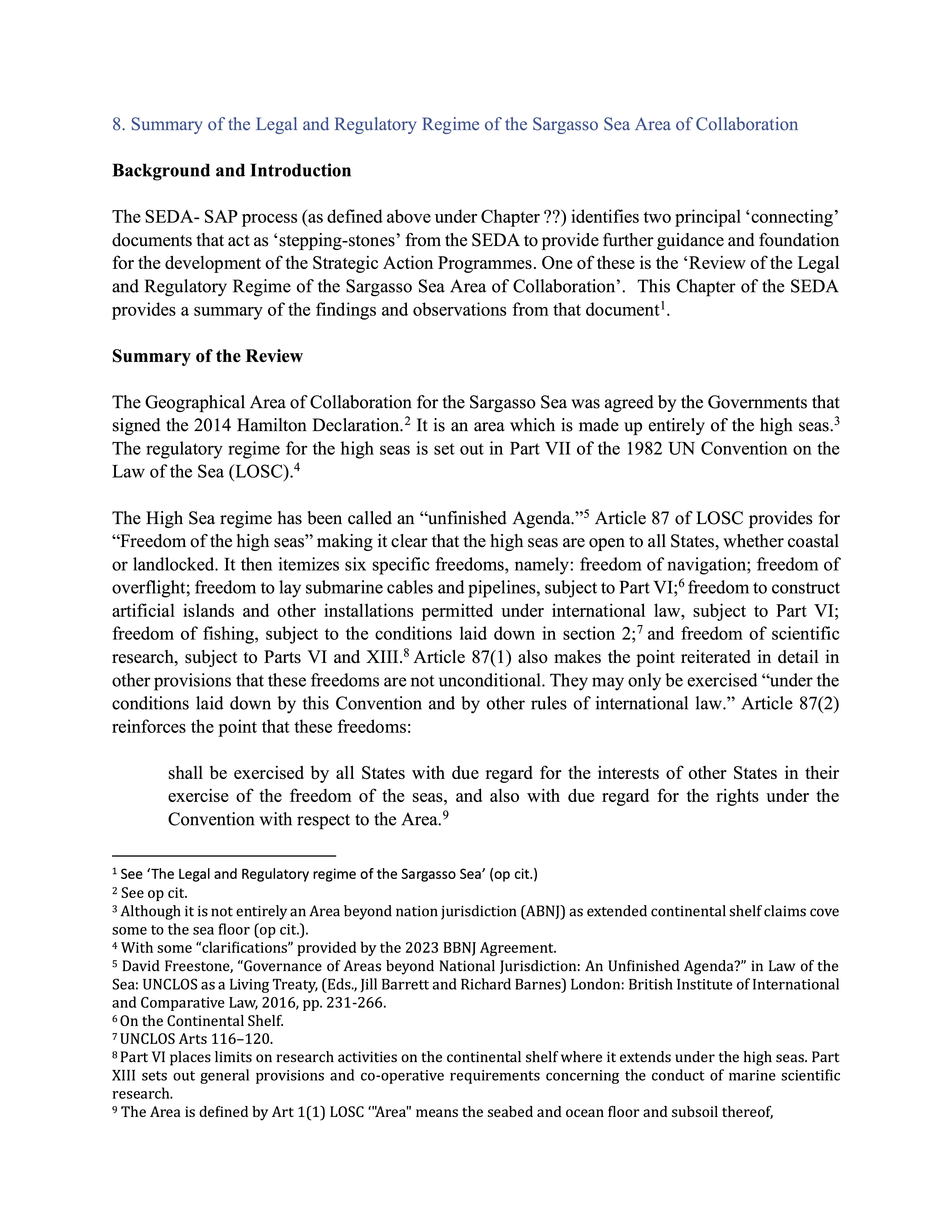 Summary of Legal and Regulatory Framework