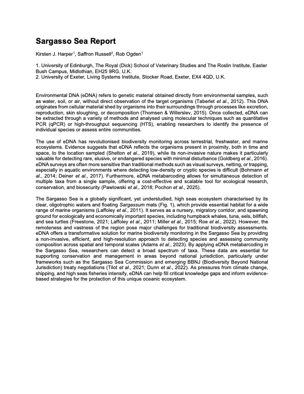 UoE Sargasso Sea eDNA Report